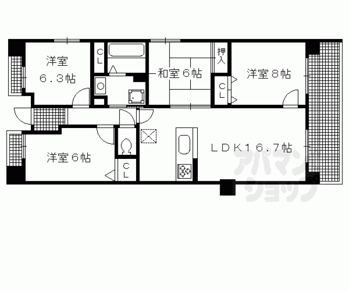 【パデシオン桃山南】間取