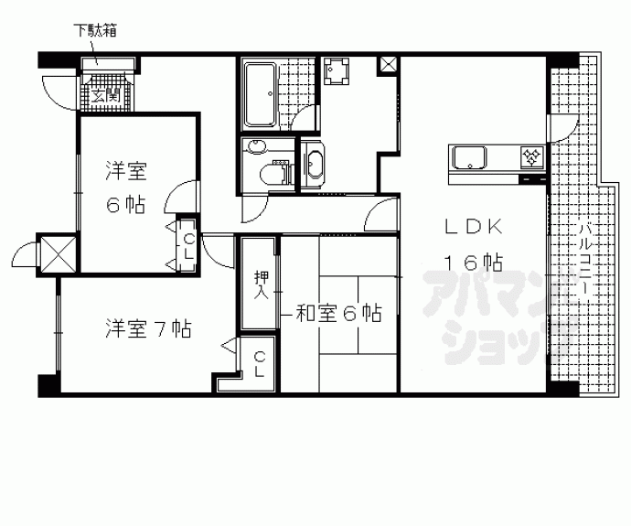 【リソシエ醍醐グランディス】間取