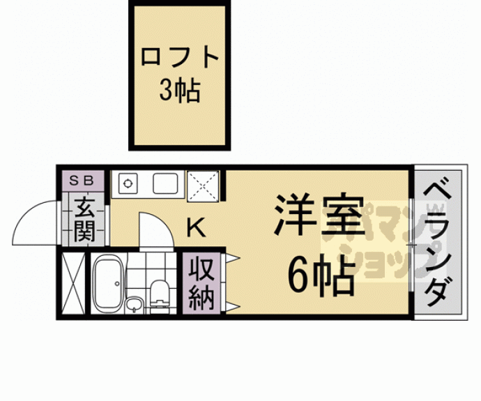 【中書島第４ハッコウハイツ】間取