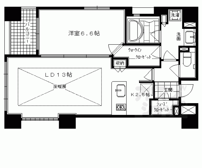 【ブランズ京都烏丸御池】間取