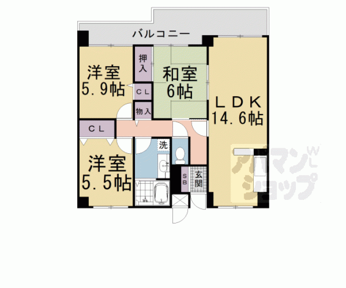 【フレックス戸ノ内】間取