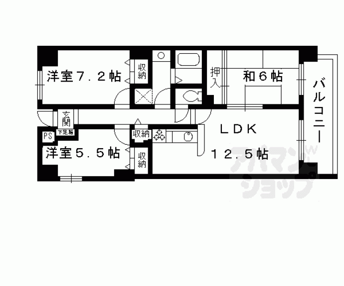 【フレックス戸ノ内】間取