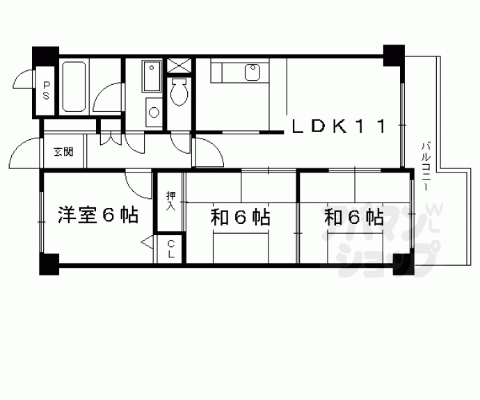 【サザンパークシティ城南】間取