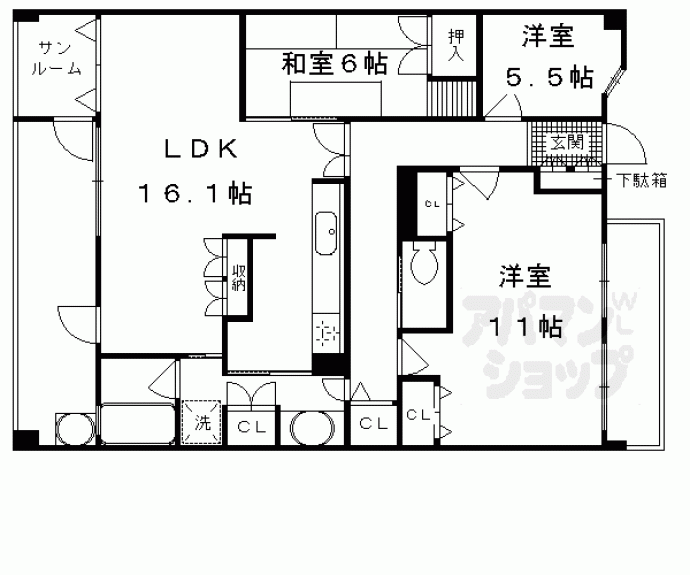 【ファミール伏見桃山町ネクスタージュ】間取