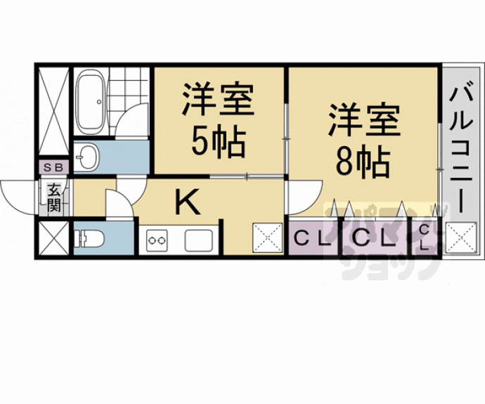 【グレイパレスロックⅠ】間取