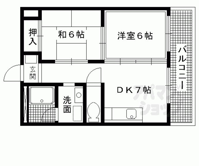 【嵐山グリーンハイツ】間取