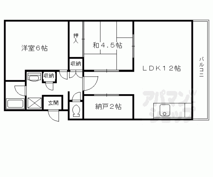 【水掛　西村ハイツ】間取