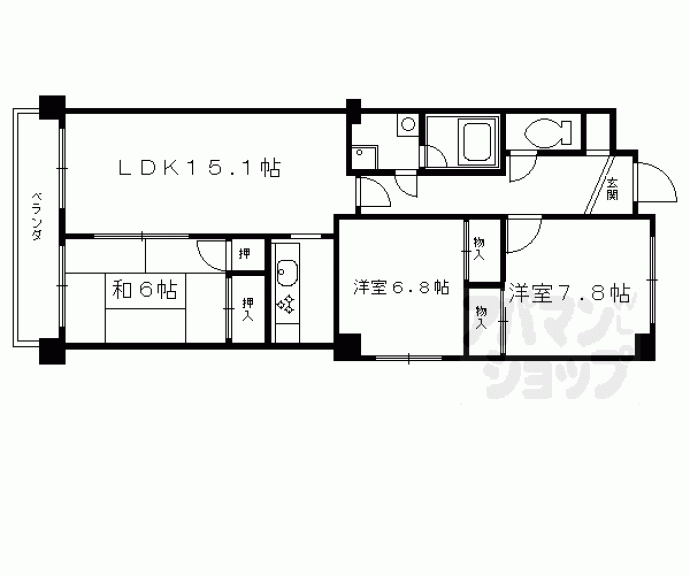 【桂坂山荘】間取