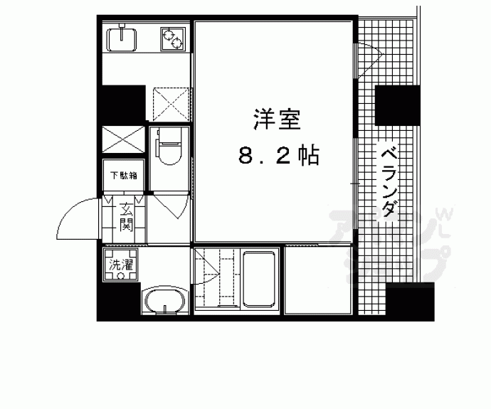 【西京極畔勝町マンション】間取