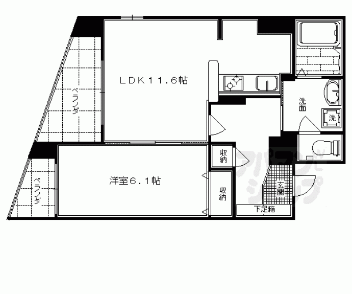 【ライジングコート京都西院フロンティア】間取