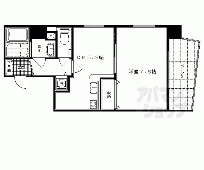 【ライジングコート京都西院フロンティア】間取