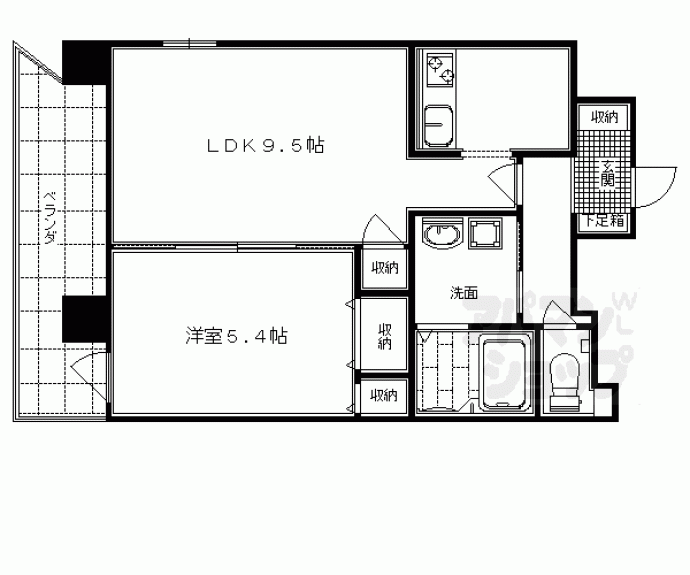 【ライジングコート京都西院フロンティア】間取