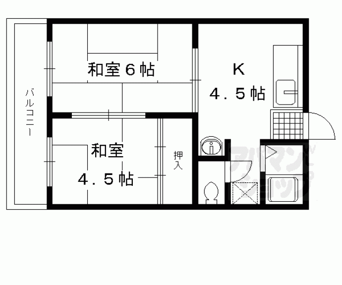 【プチメゾン桂川北館】間取