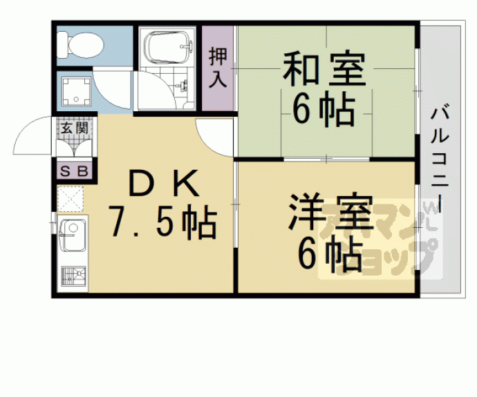 【ハピネス桂】間取