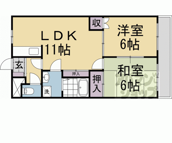 【プリベール上桂】間取