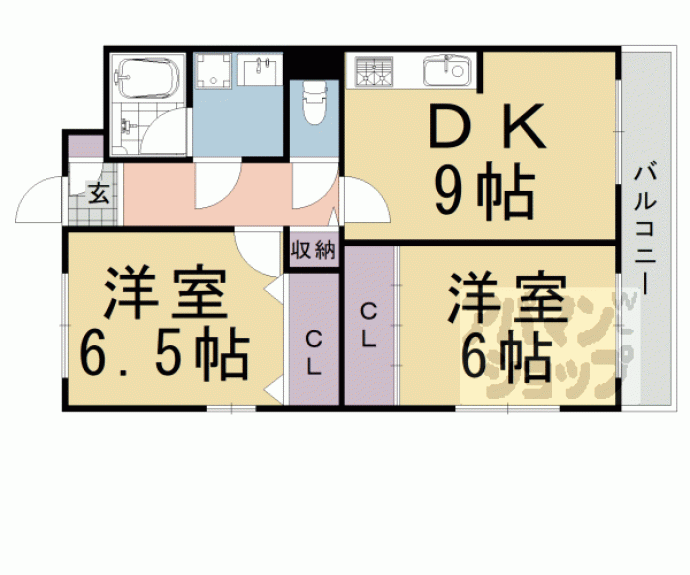 【グランベール桂３番館】間取