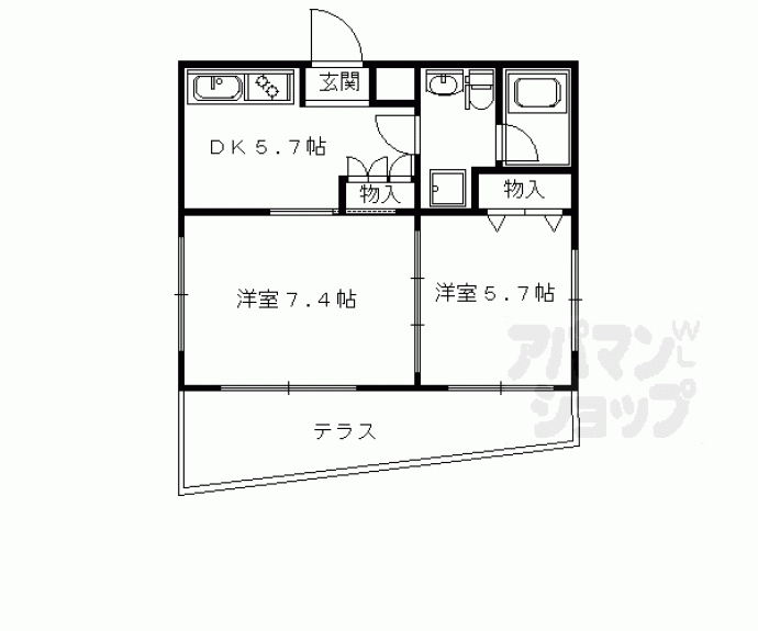 【アントレー嵯峨野】間取