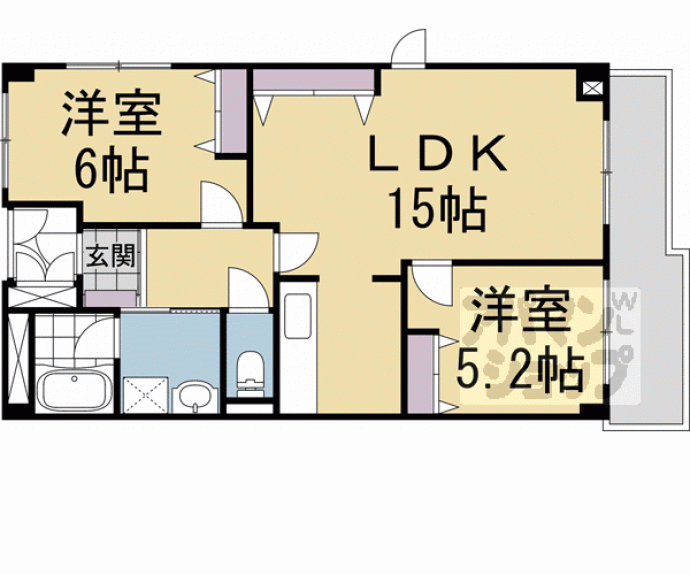 【ミュー花水木　弐番館】間取