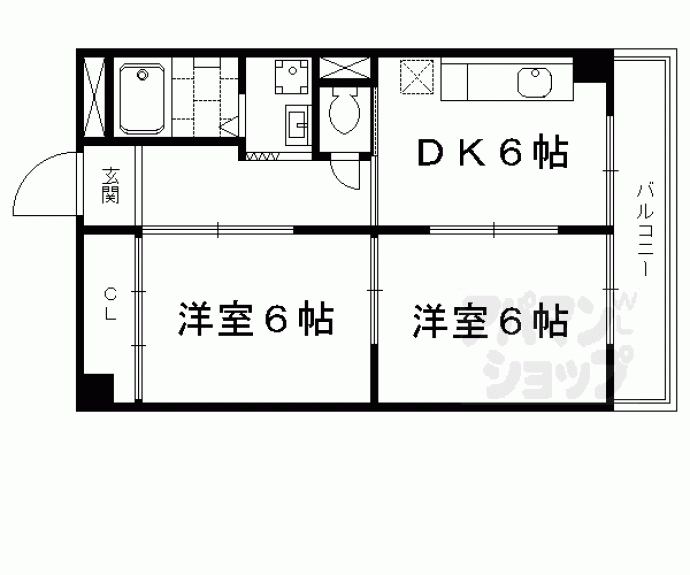 【レフィナード京都西大路】間取