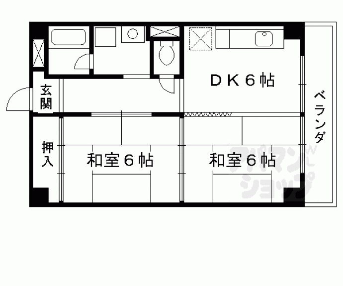 【レフィナード京都西大路】間取