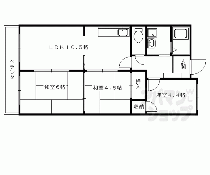 【ルシェル太秦】間取