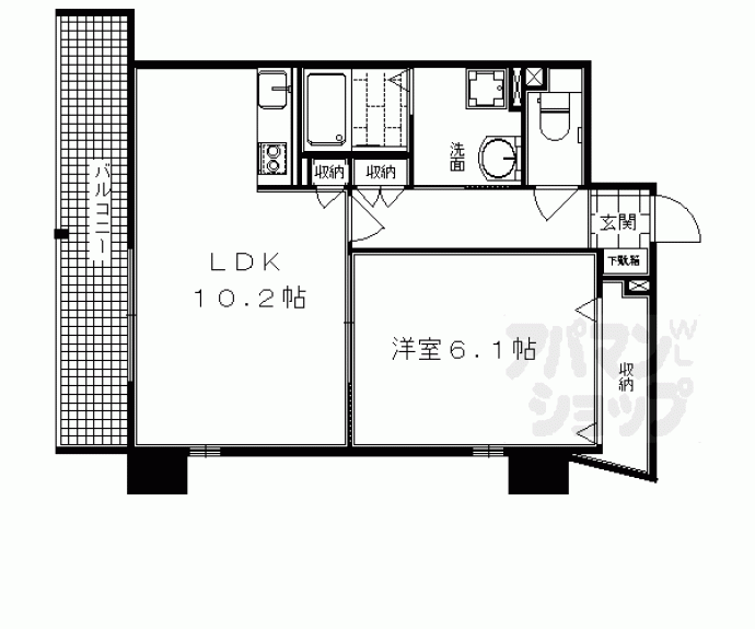 【ヴァンヴェルデ西京極】間取