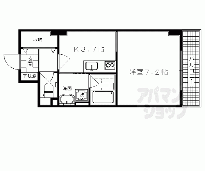 【ヴァンヴェルデ西京極】間取