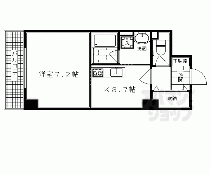 【ヴァンヴェルデ西京極】間取