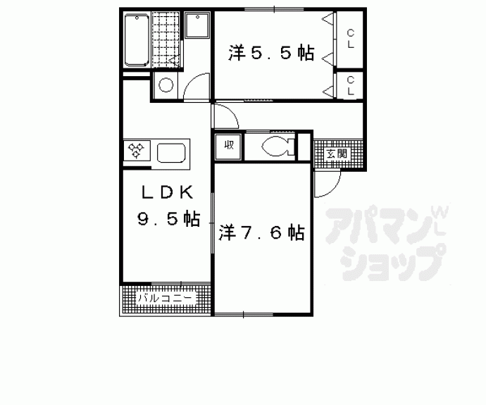 【グレイスコート（新棟）】間取