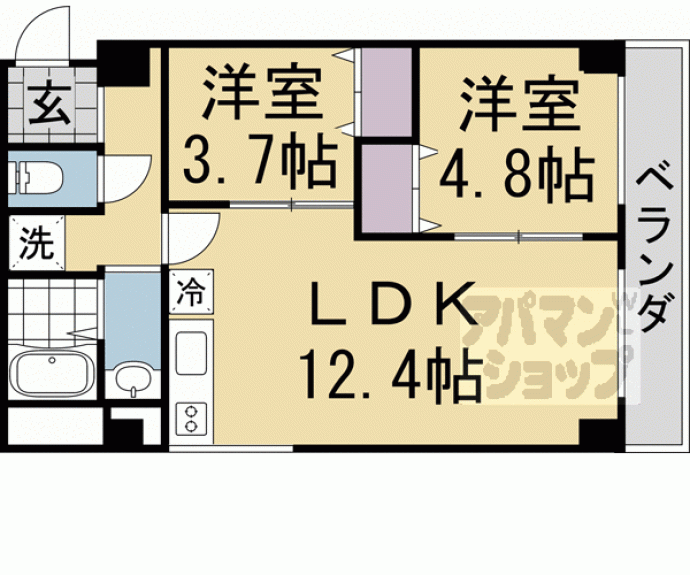 【御池ハイツ】間取