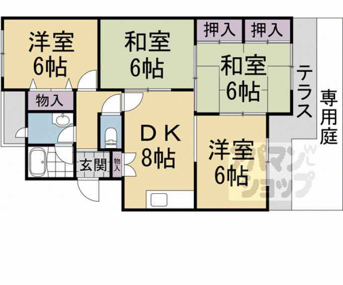 【サンマンション西七条】間取