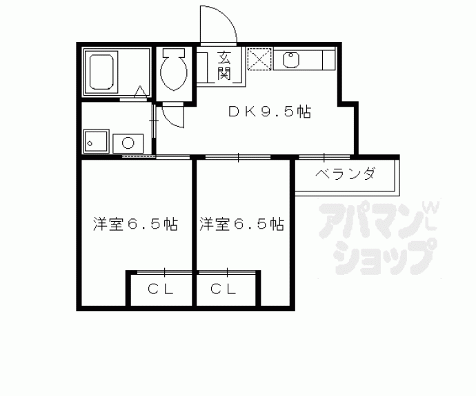 【クオリティー嵯峨野】間取