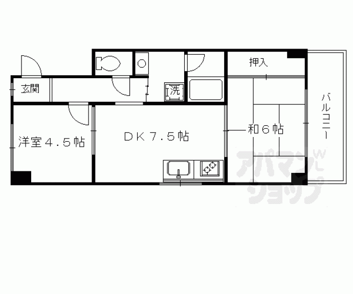 【ルミナス桂川】間取