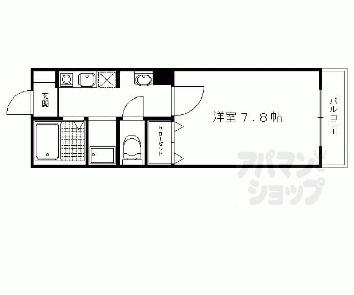 【メゾン・ドゥ・ブーシェ衣笠】間取