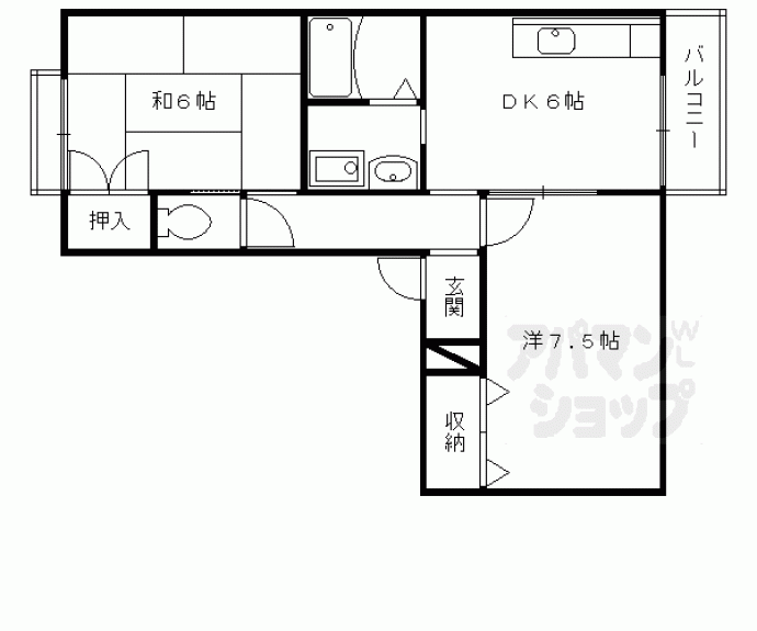 【シャルマン桂川】間取