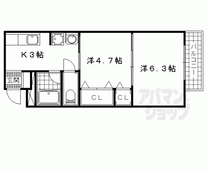 【ＳＡＫＩＺＯメゾン北花山】間取