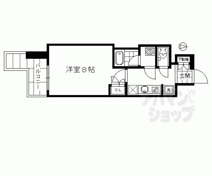 【ベラジオ五条堀川Ⅱ】間取