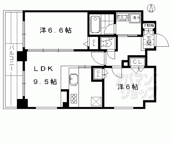 【ベラジオ五条堀川Ⅱ】間取