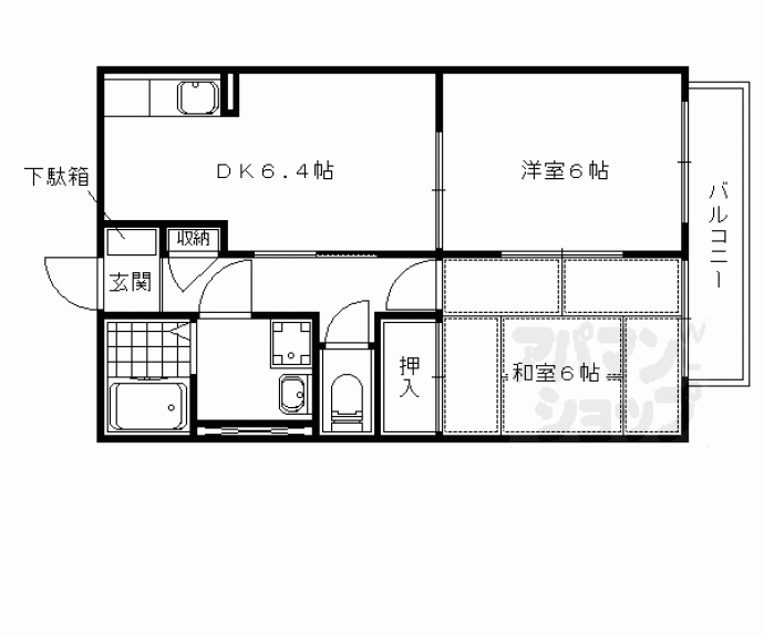 【シャーメゾン西林Ａ棟】間取