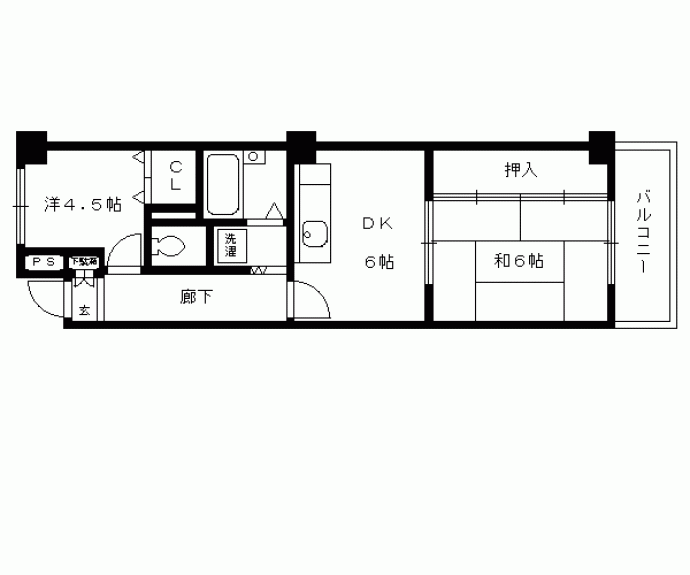 【トーカン淀本町マンション】間取