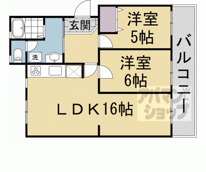 【醍醐上ノ山団地　Ａ３棟】間取