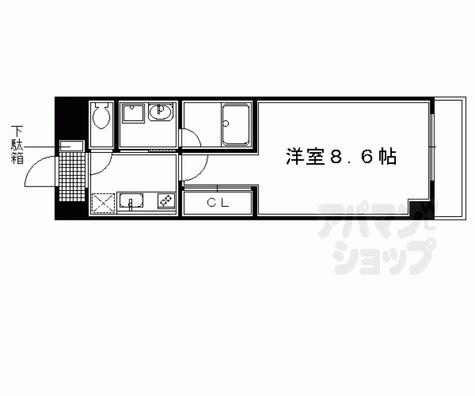 【アミティエ山科】間取