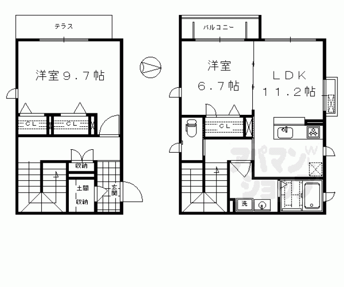 【シャーメゾン旭】間取