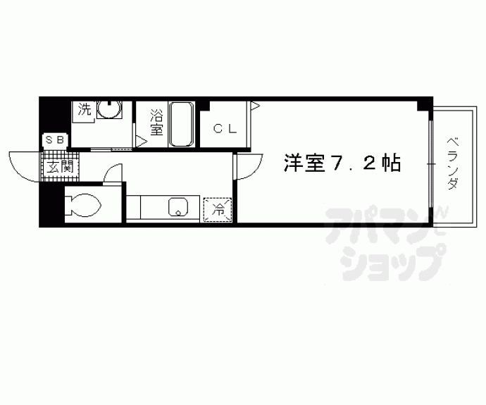 【ヌウボー塩小路】間取