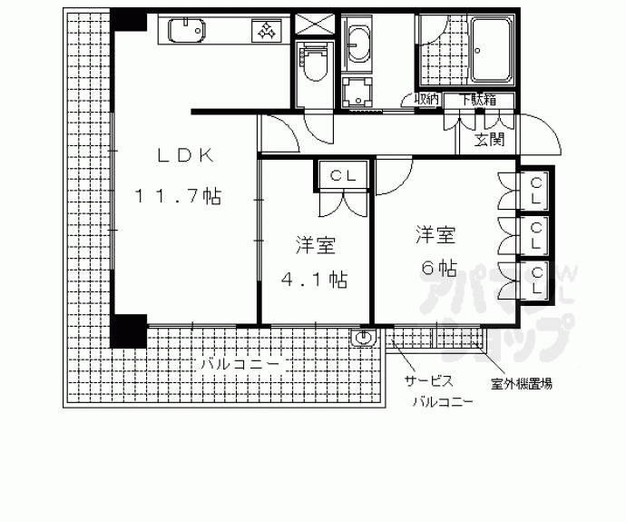 【アメニティ山科駅前】間取