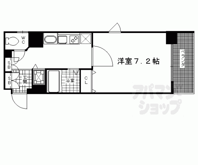 【アクロス京都七条鴨川御苑】間取