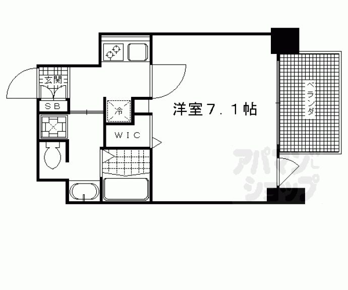 【アクロス京都七条鴨川御苑】間取