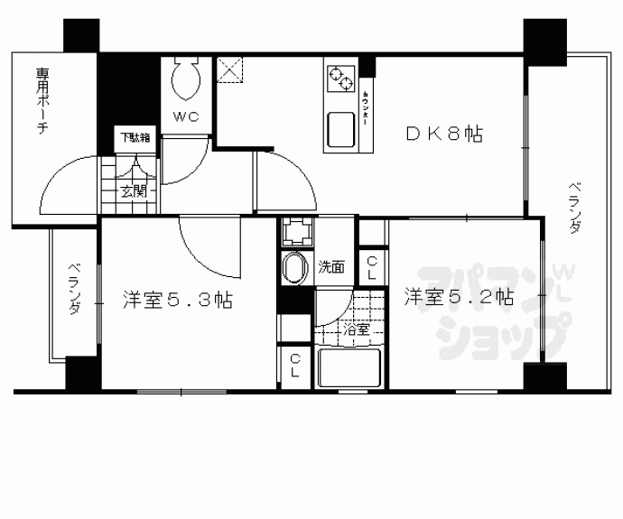 【エステムプラザ京都御所ノ内ＲＥＧＩＡ】間取