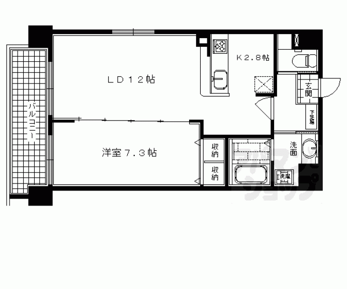 【ベラジオ京都鴨川】間取