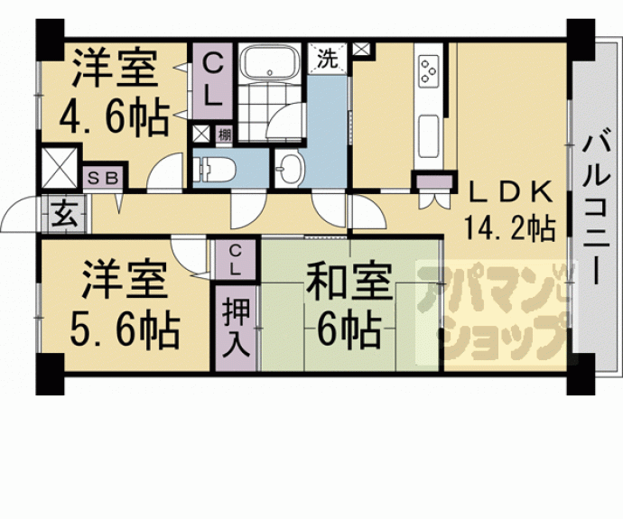 【日光ハイツ南桂】間取